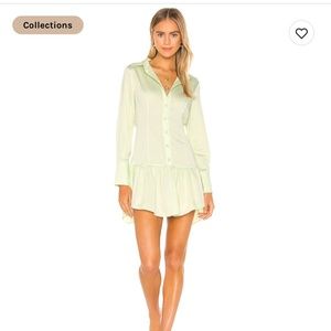 GRLFRND Mint Button Down Dress